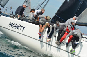 Skipper Rick Goebel is a newcomer to the Farr 40 class who has figured things out fast, leading Insanity to victory in Corinthian division in his first two regattas.