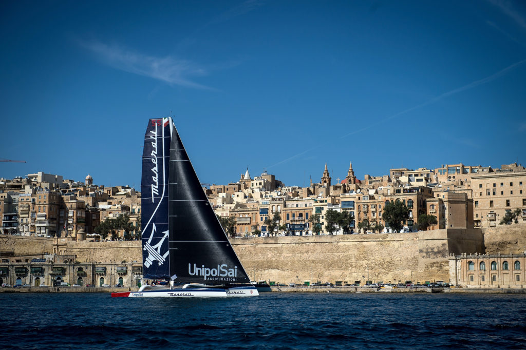 LA VALLETTA, MALTA - OCTOBER 22: Giovanni Soldini on board of Maserati Multi70 attends the Rolex Middle Sea Race on October 22, 2016 in UNSPECIFIED, Malta. (Photo by Tullio M. Puglia/Getty Images for Maserati Multi70) *** Local Caption *** Giovanni Soldini