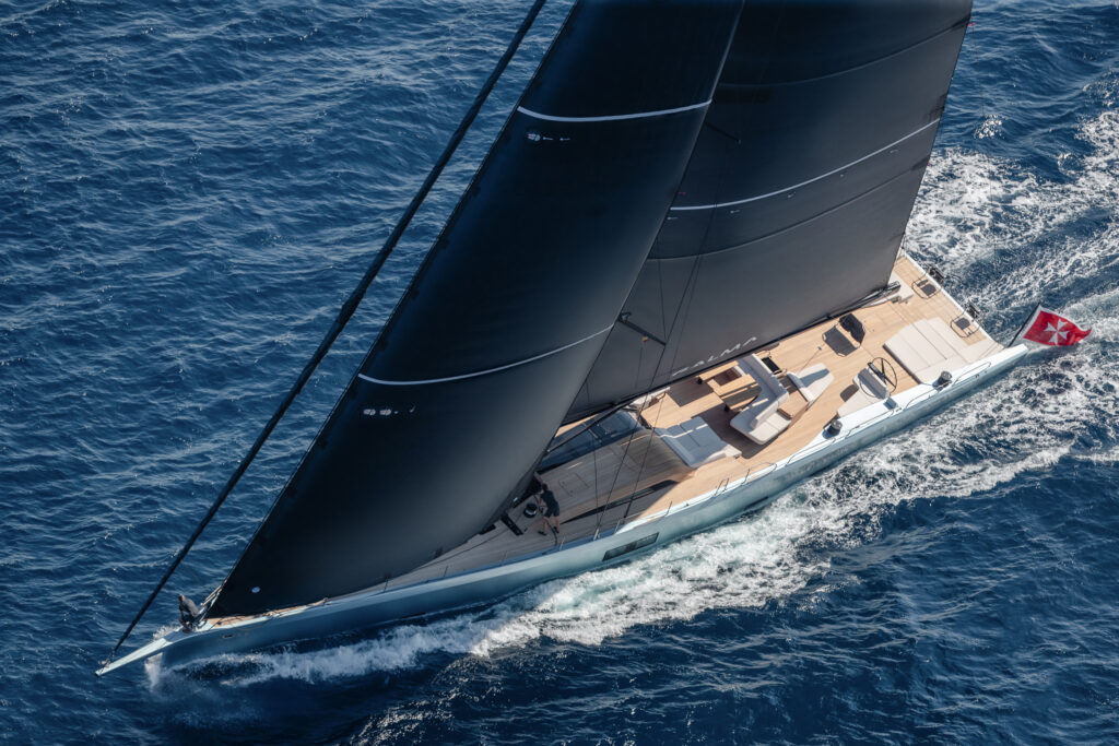 The first sailing yacht in Wally’s new wallywind collection, Galma